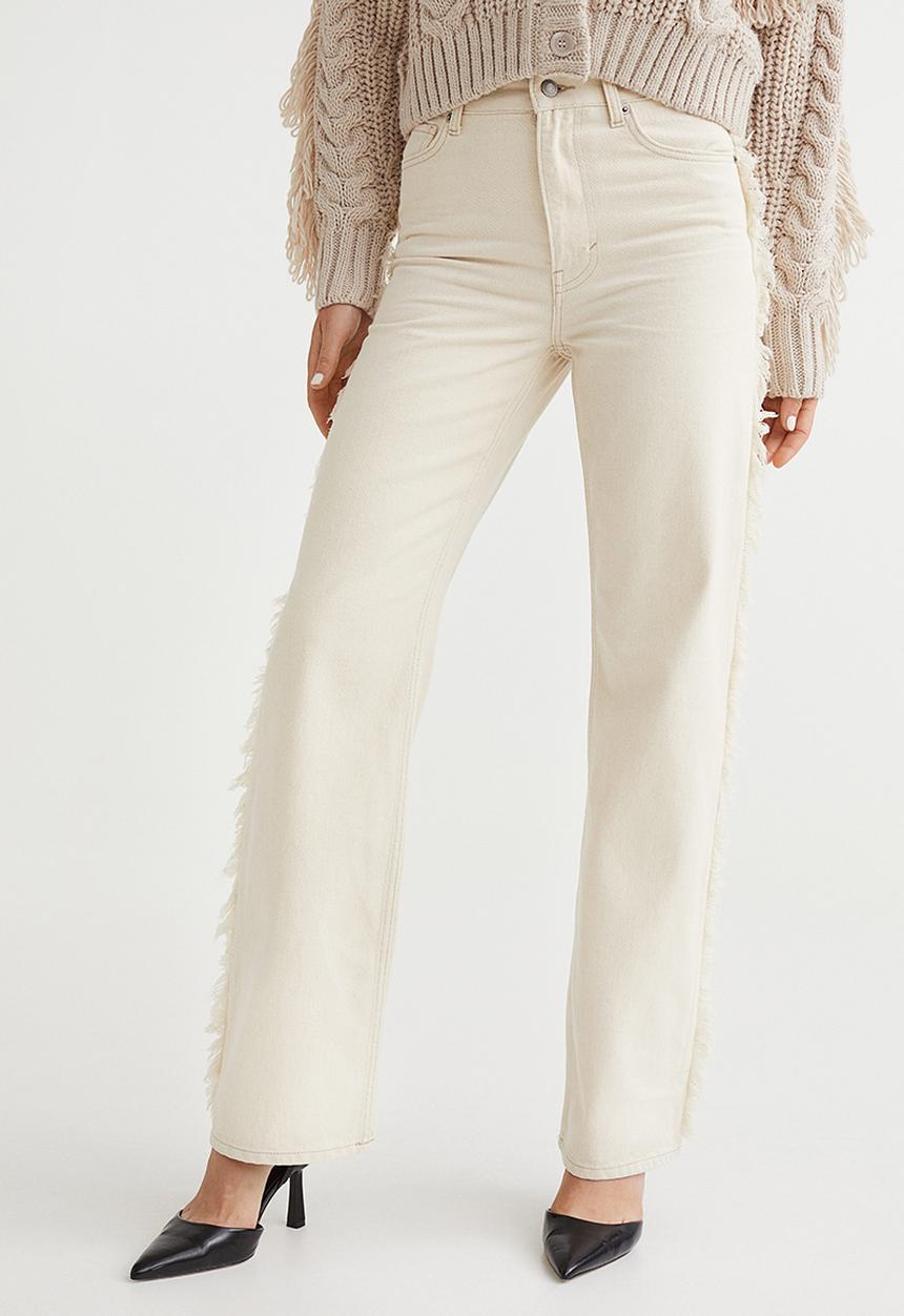H&M - Straight regular jeans - cream