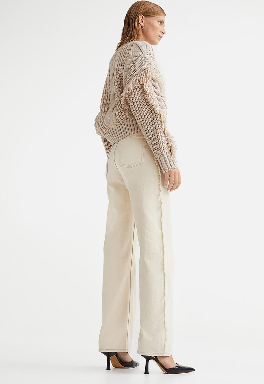 H&M - Straight regular jeans - cream