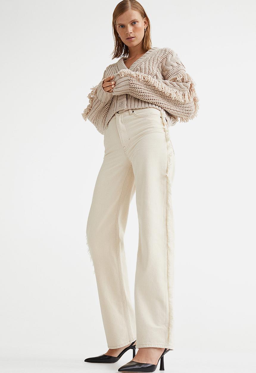 H&M - Straight regular jeans - cream