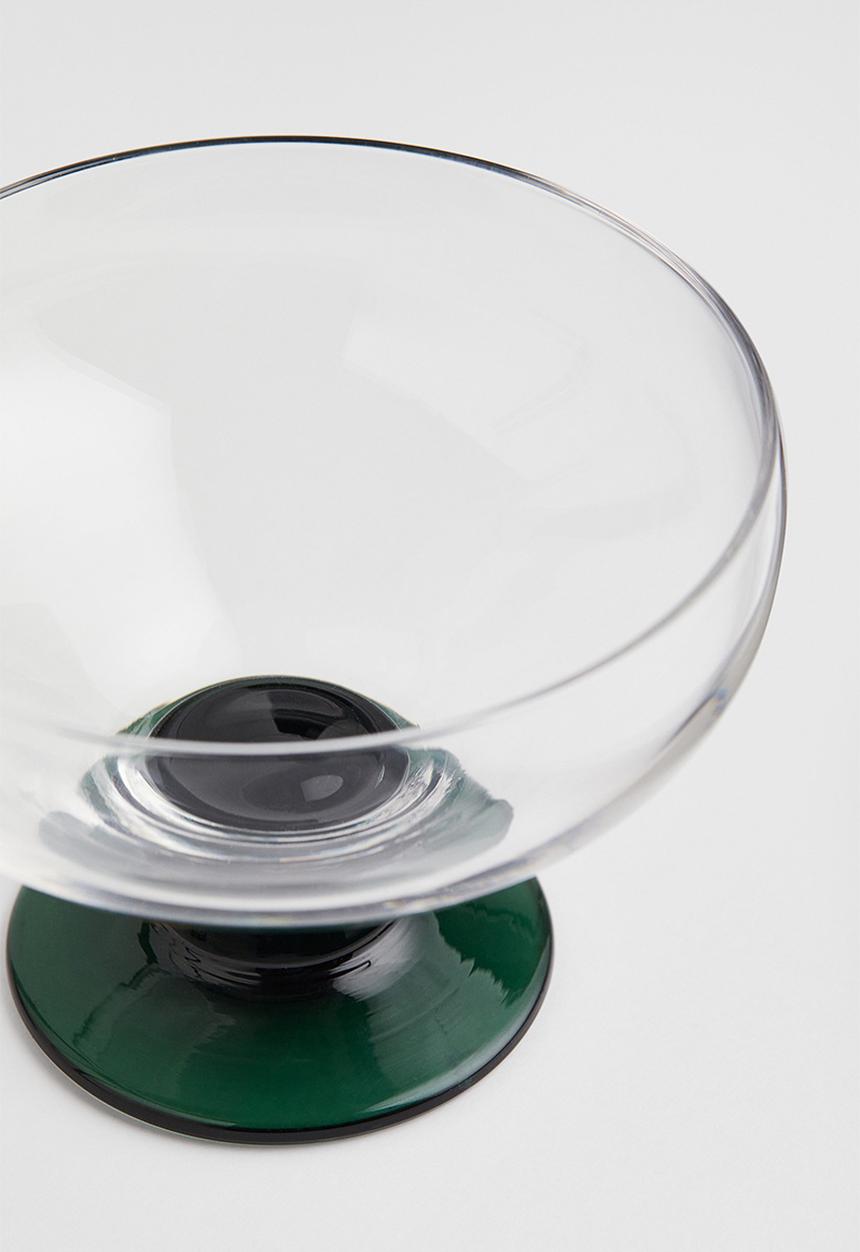 H&M - Small glass bowl - dark green