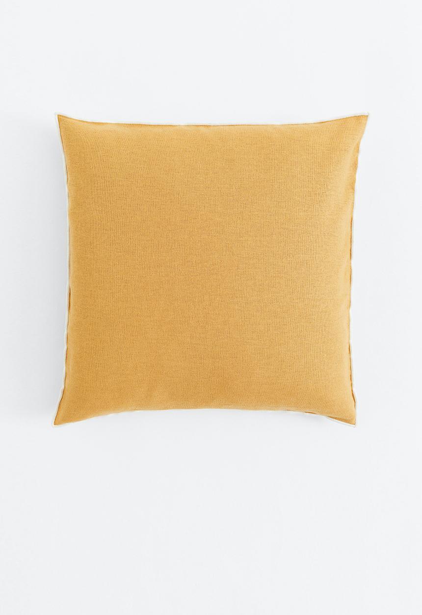 H&M - Linen-blend cushion cover - yellow