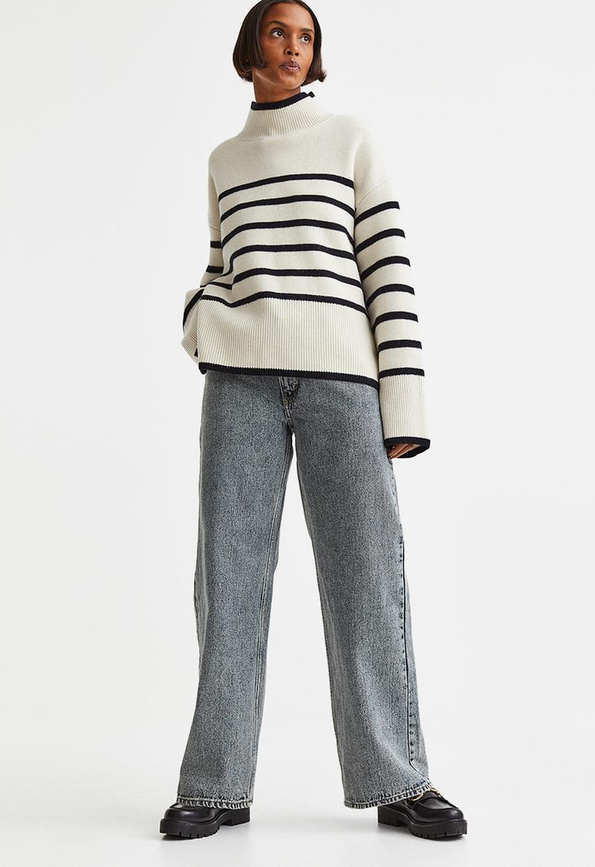 H&M - Straight low jeans - denim blue/washed