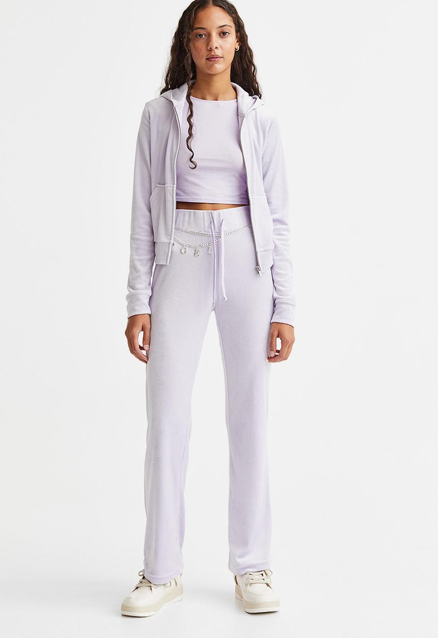 H&M - Velour trousers - light purple