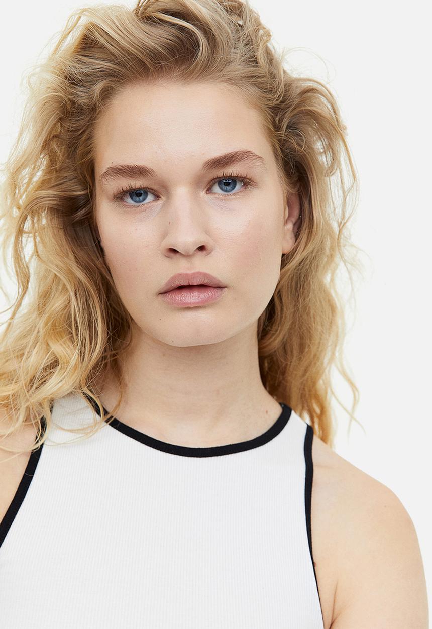 H&M - Ribbed vest top - white