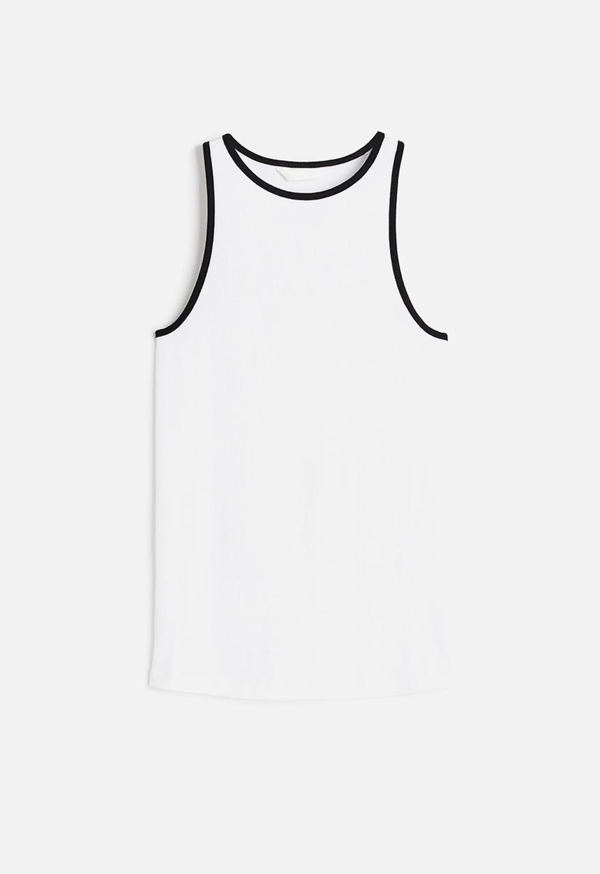 H&M - Ribbed vest top - white