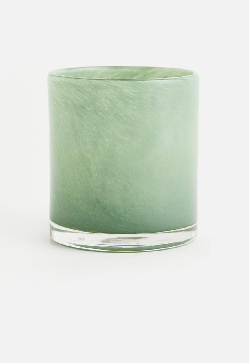 H&M - Glass tealight holder - light green