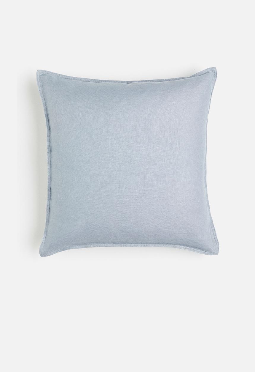 H&M - Washed linen cushion cover - light blue
