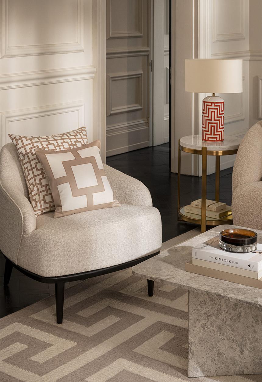 H&M - 2 pack satin cushion covers - white/patterned