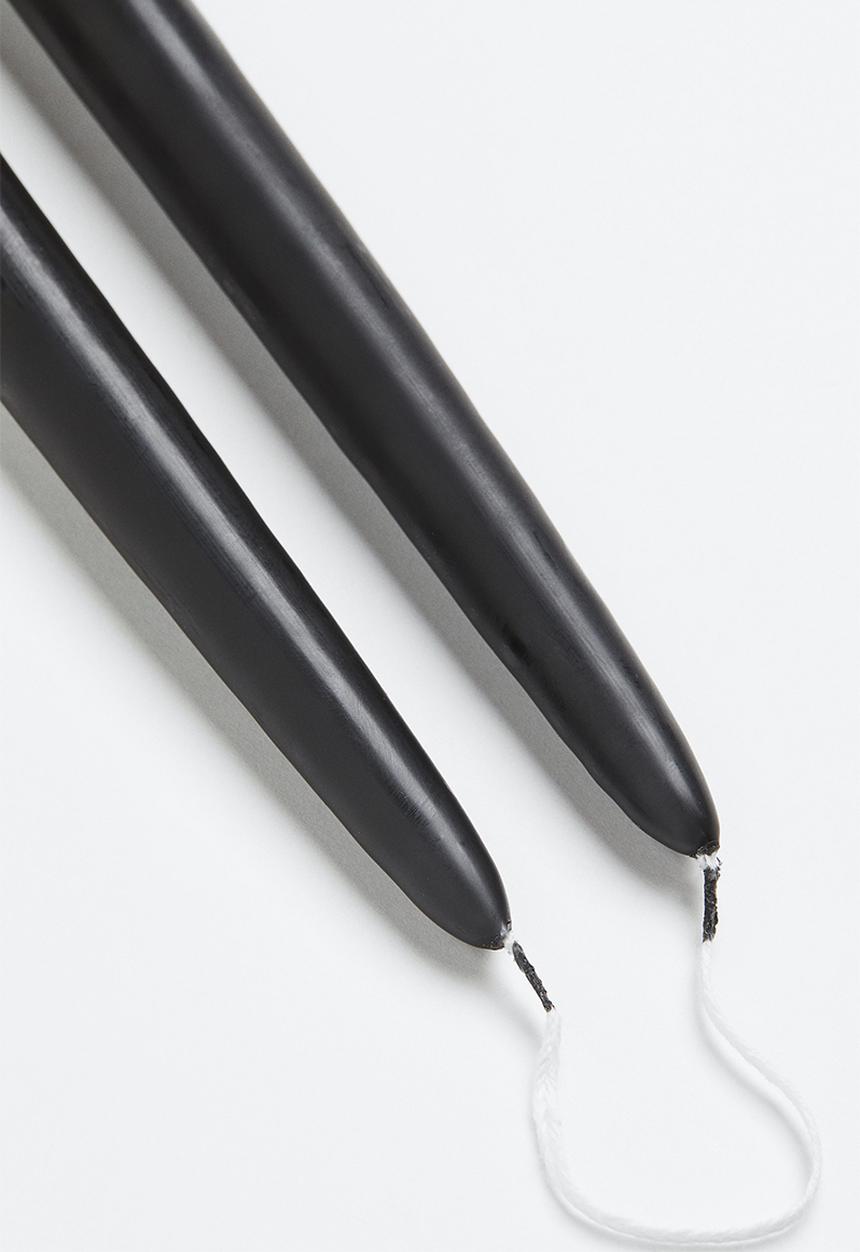 H&M - 2-pack tapered candles - black