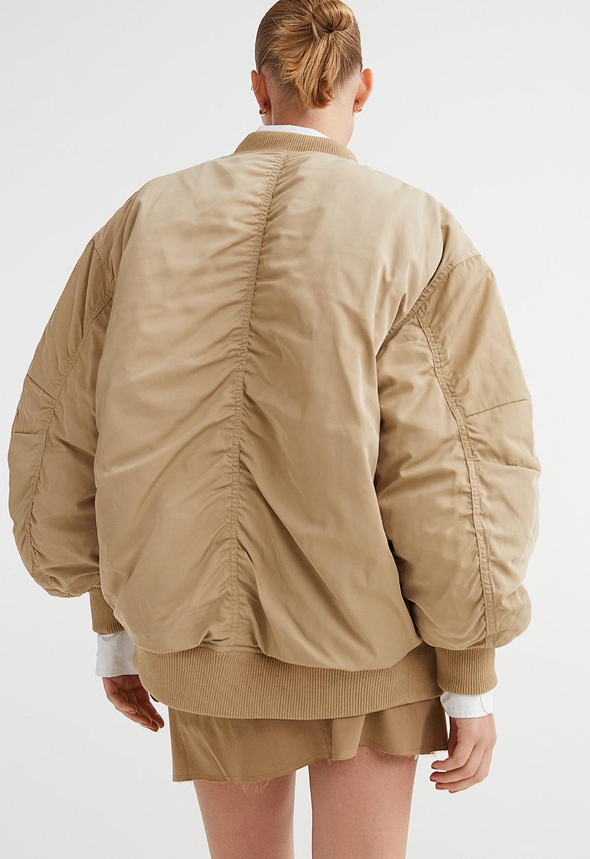 H&M - Oversized bomber jacket - beige