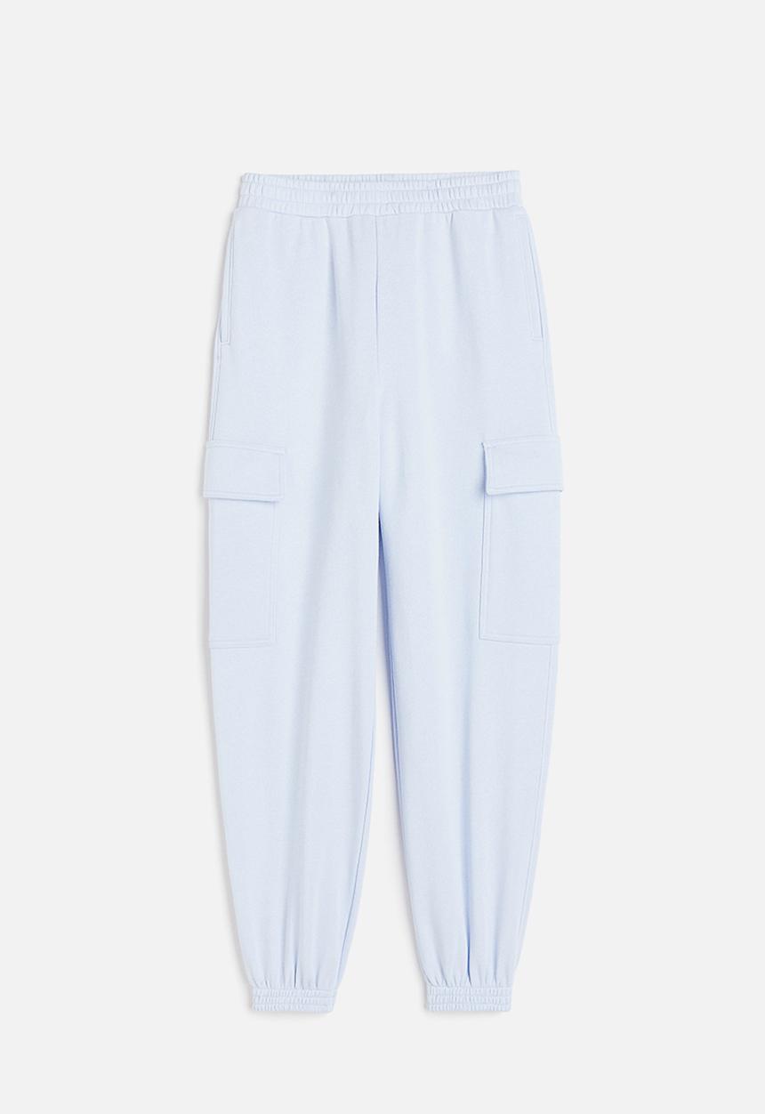 H&M - Cargo joggers - light blue