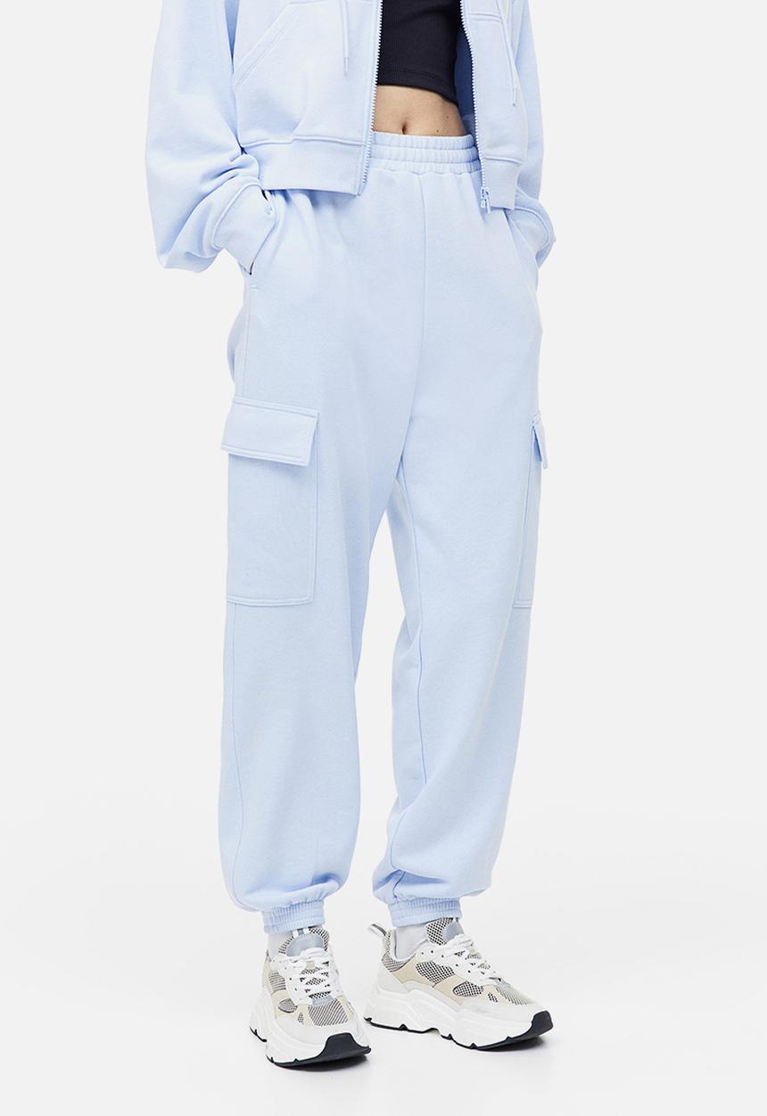 H&M - Cargo joggers - light blue