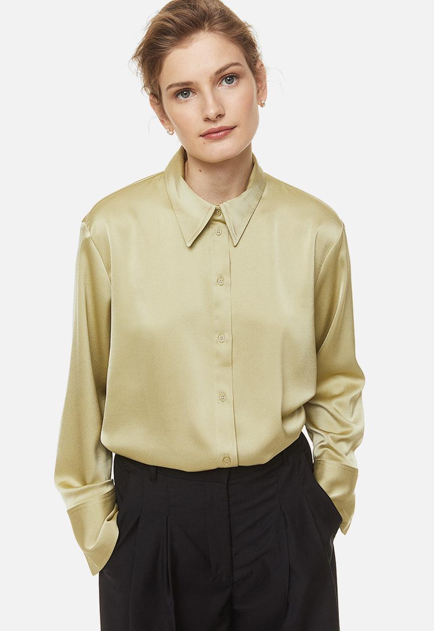 H&M - Fitted shirt - gold-coloured