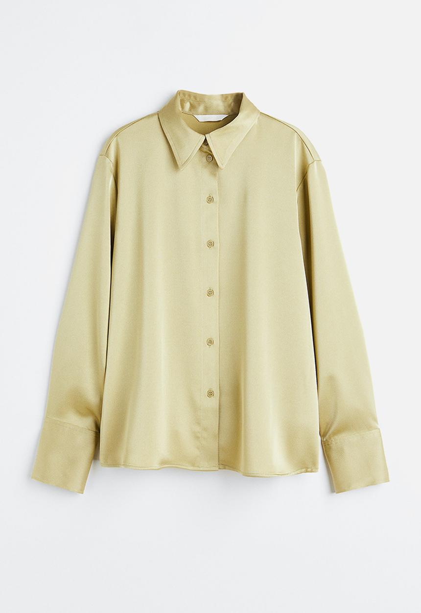 H&M - Fitted shirt - gold-coloured