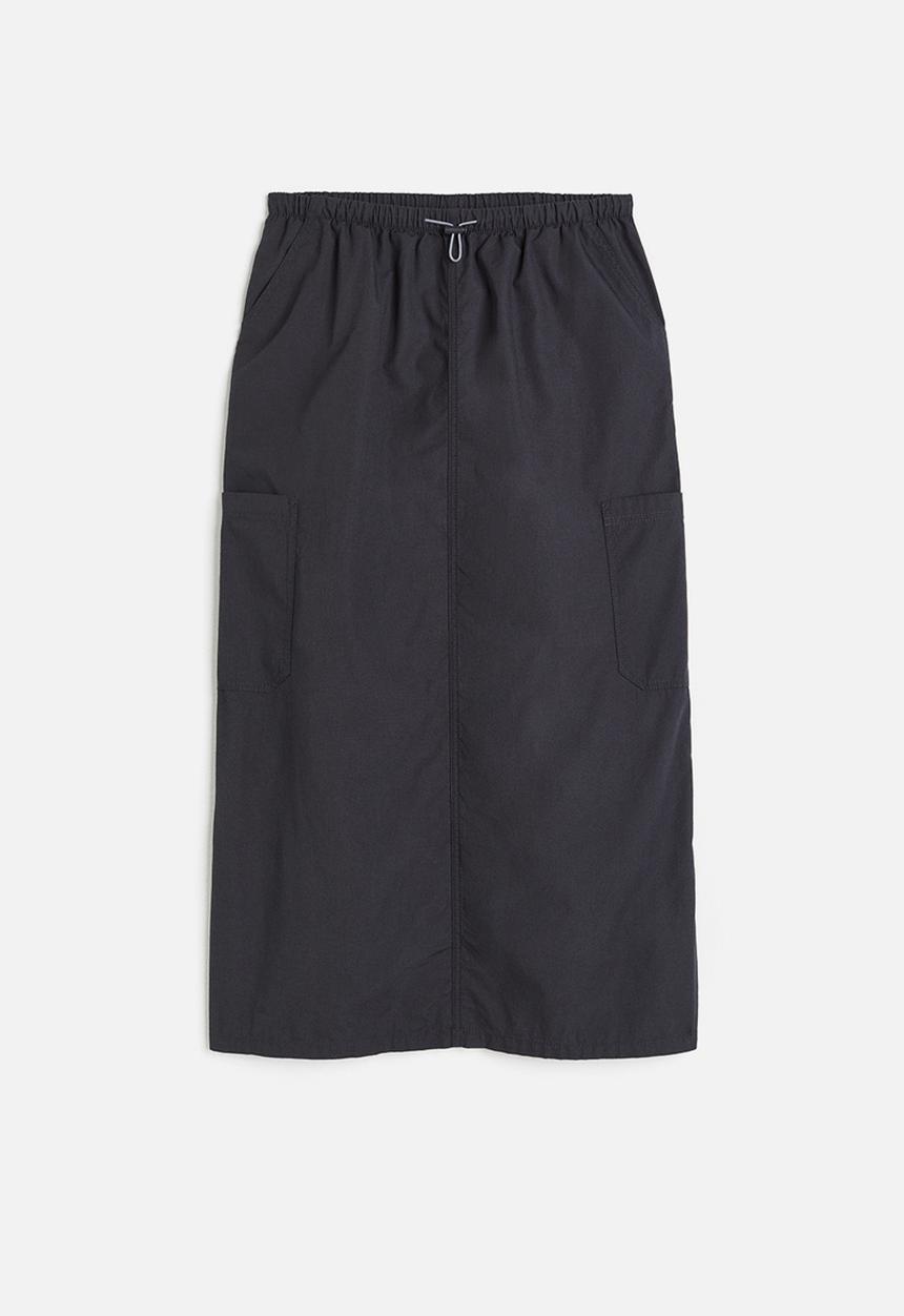 H&M - Cotton parachute skirt - black