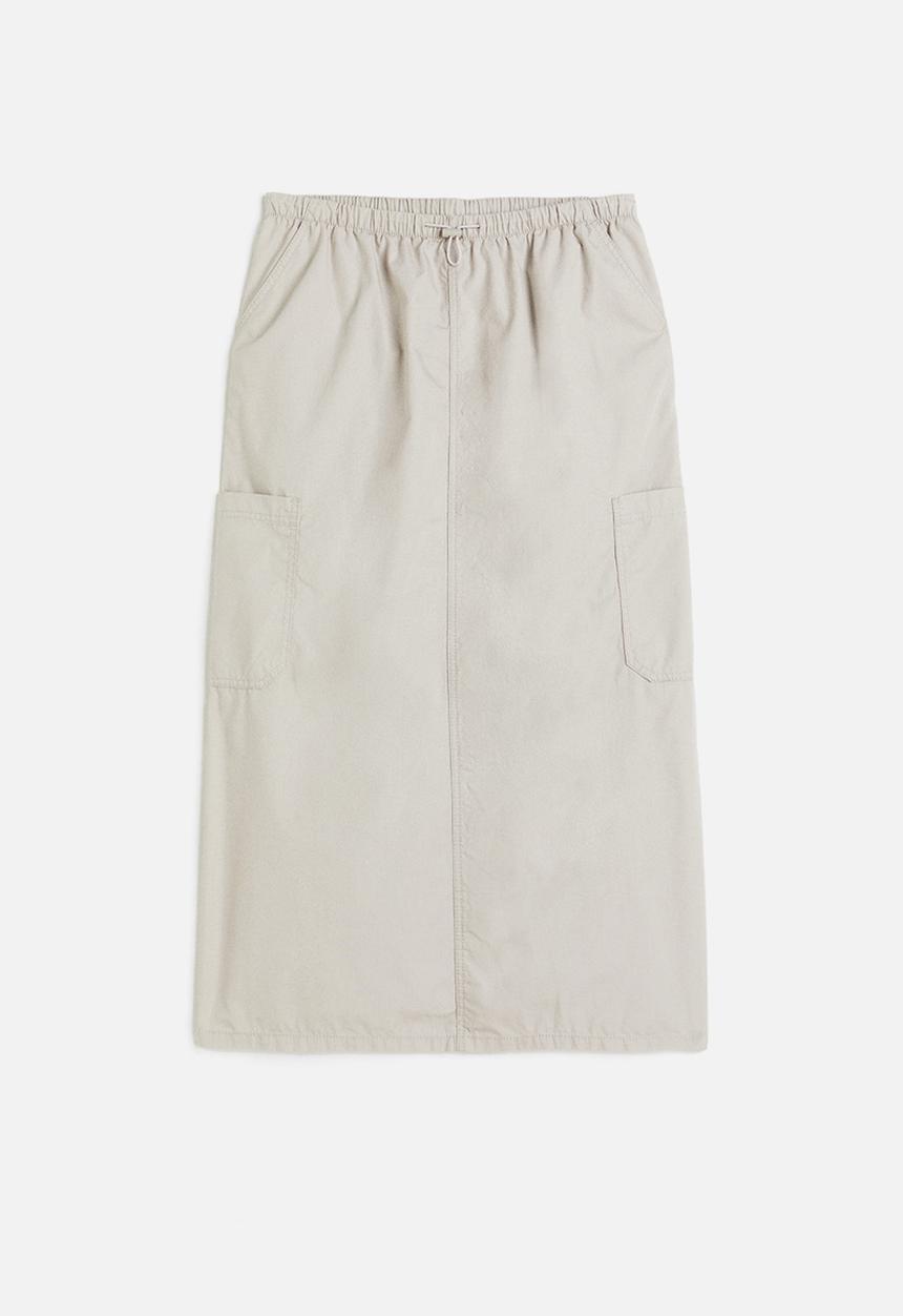 H&M - Cotton parachute skirt - light greige