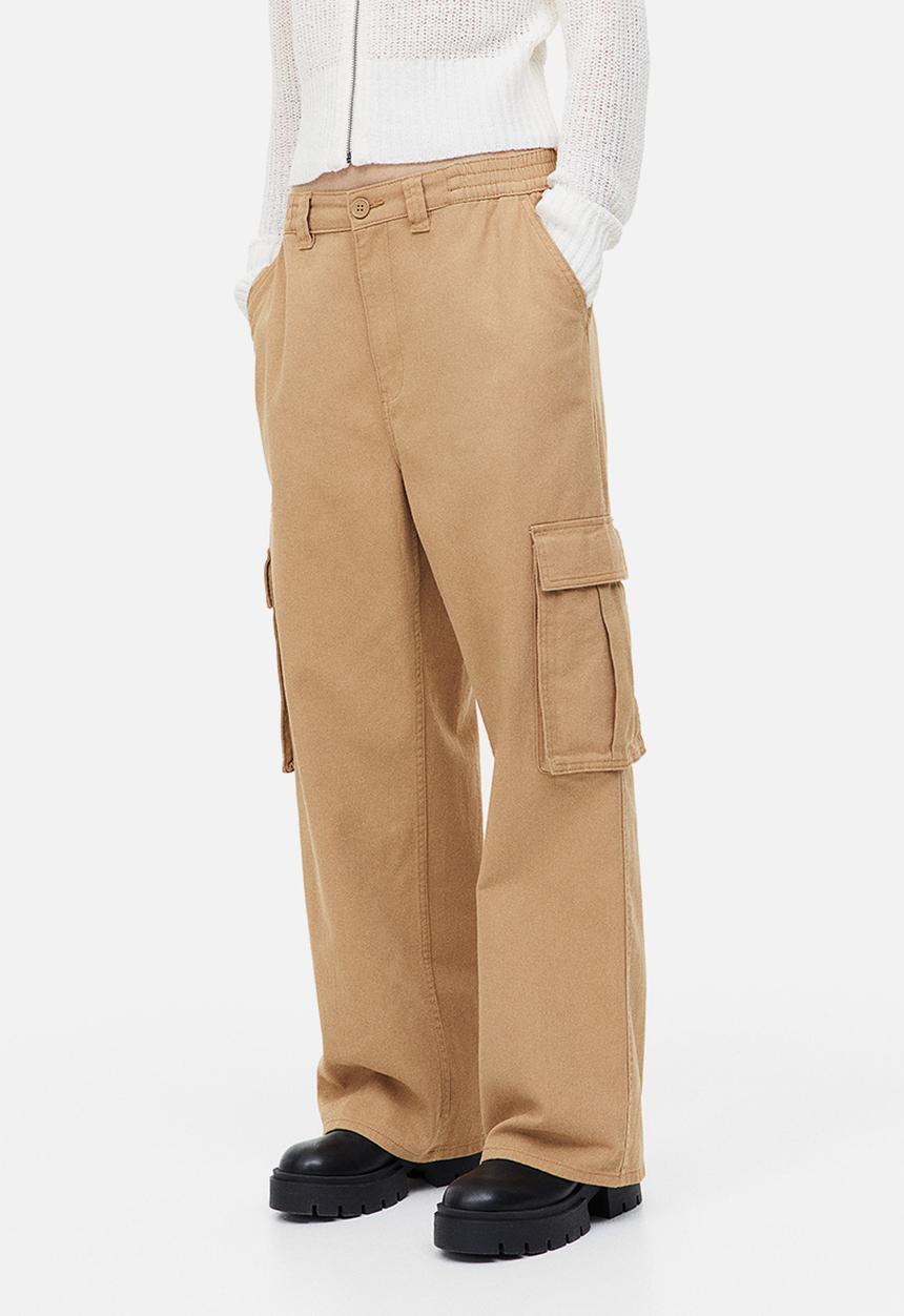 H&M - Twill cargo trousers - dark beige
