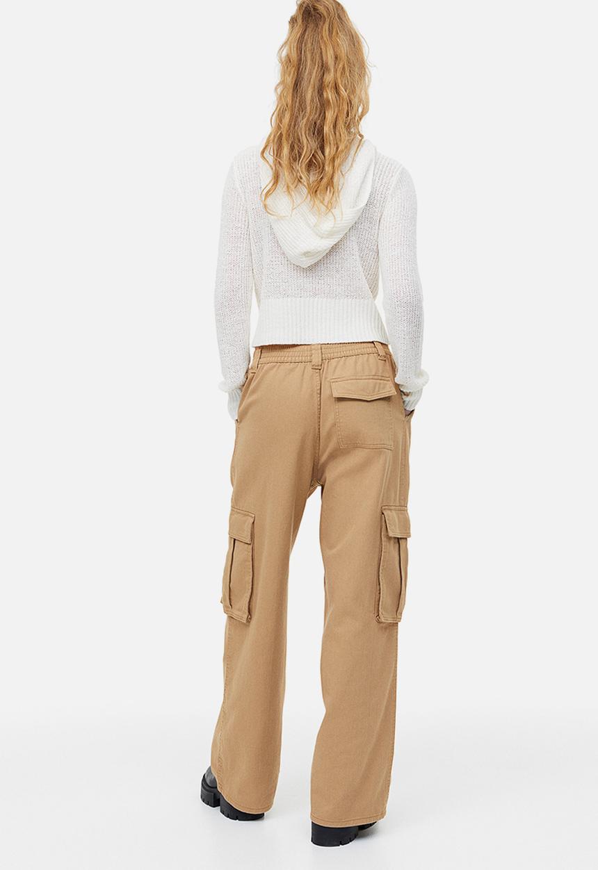 H&M - Twill cargo trousers - dark beige