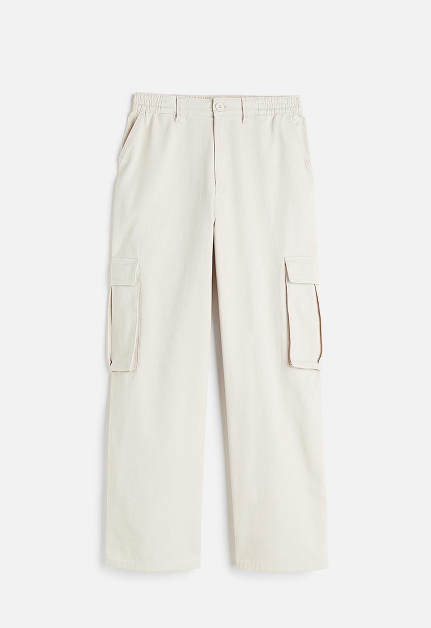 H&M - Twill cargo trousers - light beige