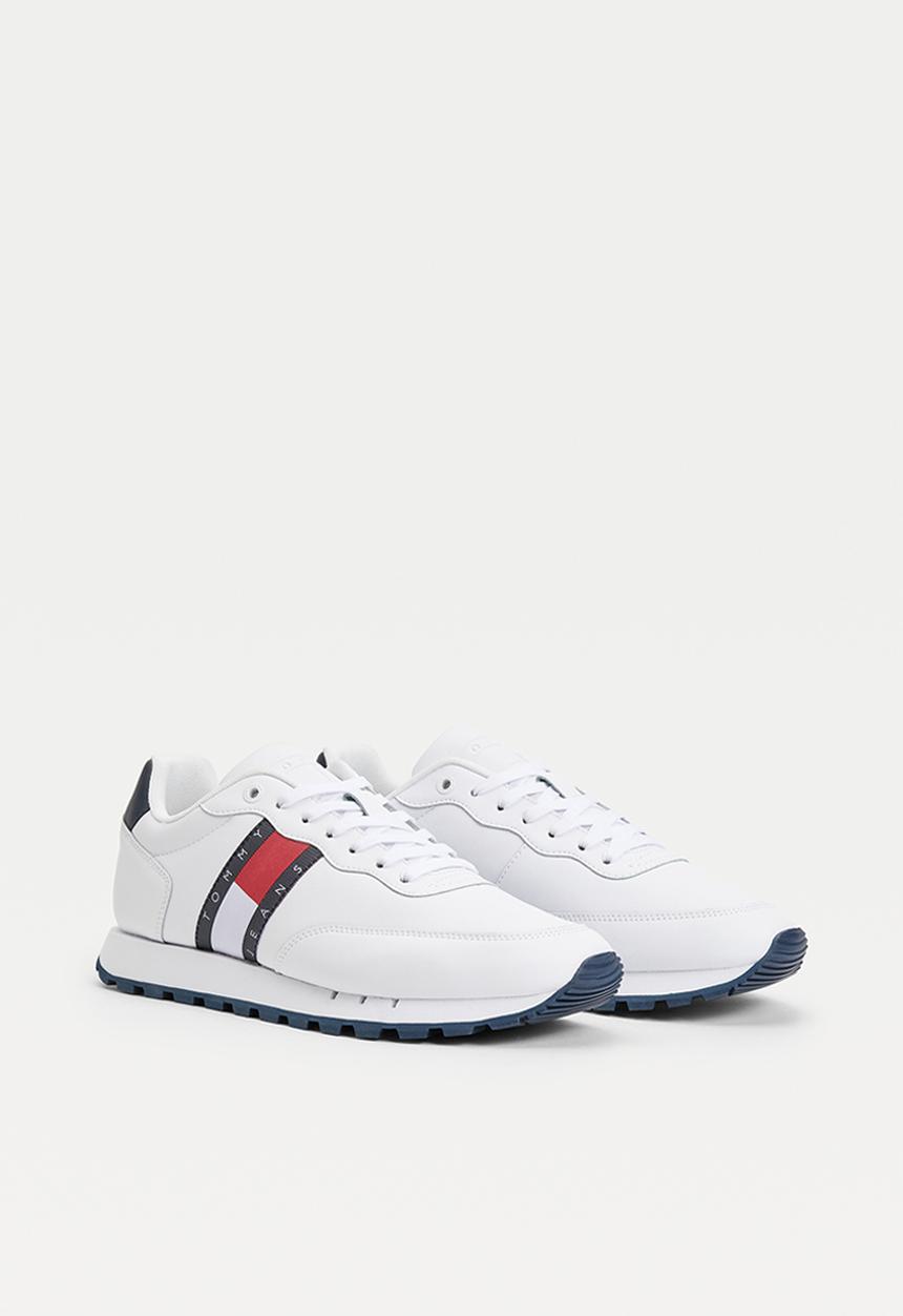Tommy Hilfiger - Leather runner tjm ess - white