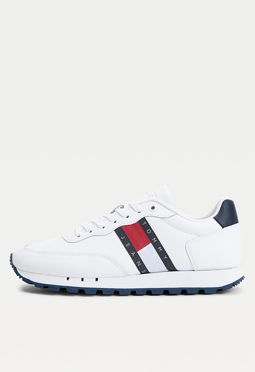 Tommy Hilfiger - Leather runner tjm ess - white