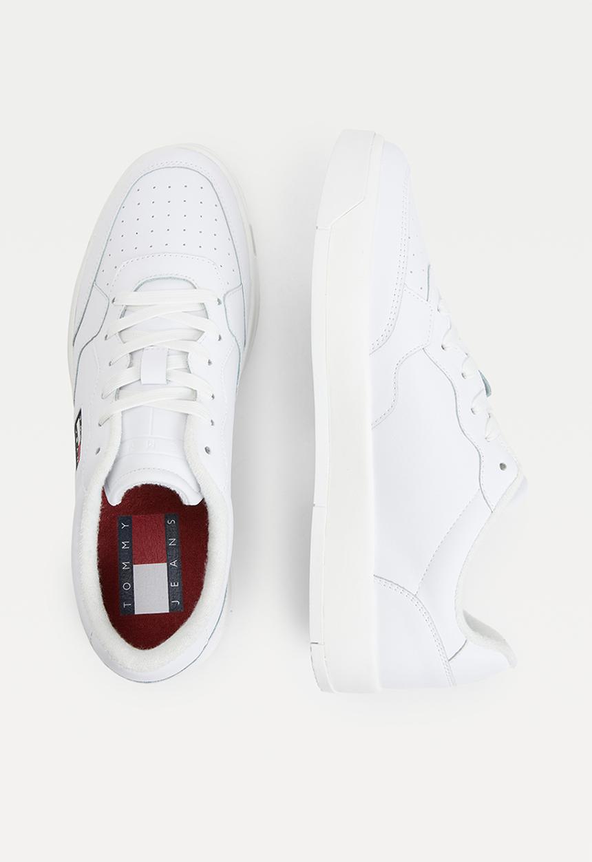 Tommy Hilfiger - Basket leather tjm ess - white