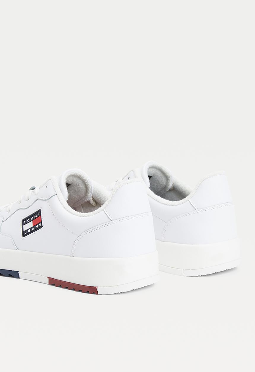 Tommy Hilfiger - Basket leather tjm ess - white