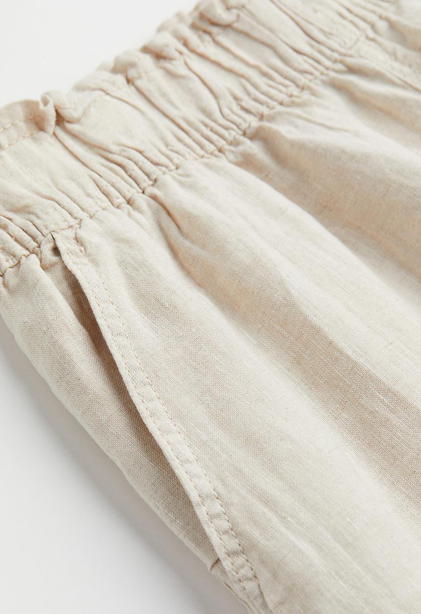 H&M - Ankle-length linen trousers - light beige