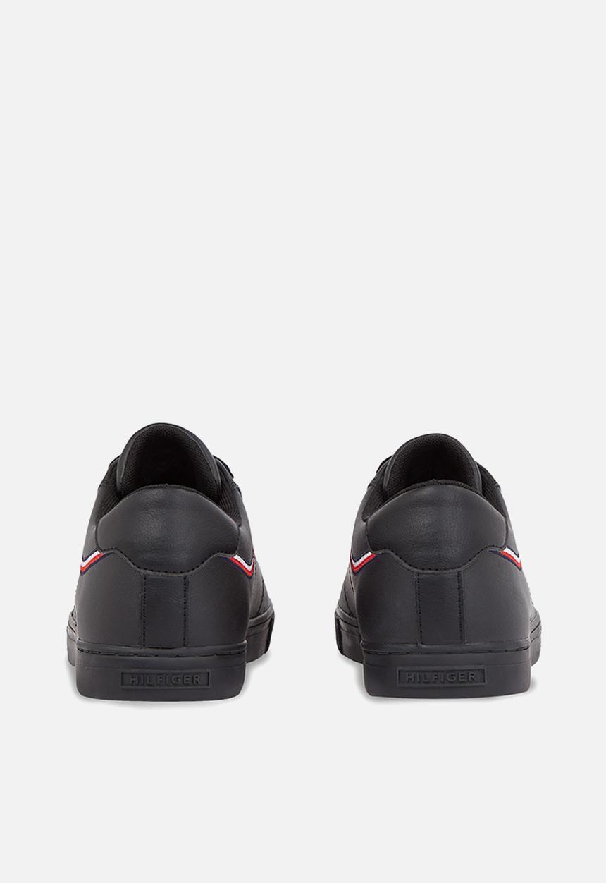 Tommy Hilfiger - Essential leather sneaker detail - black