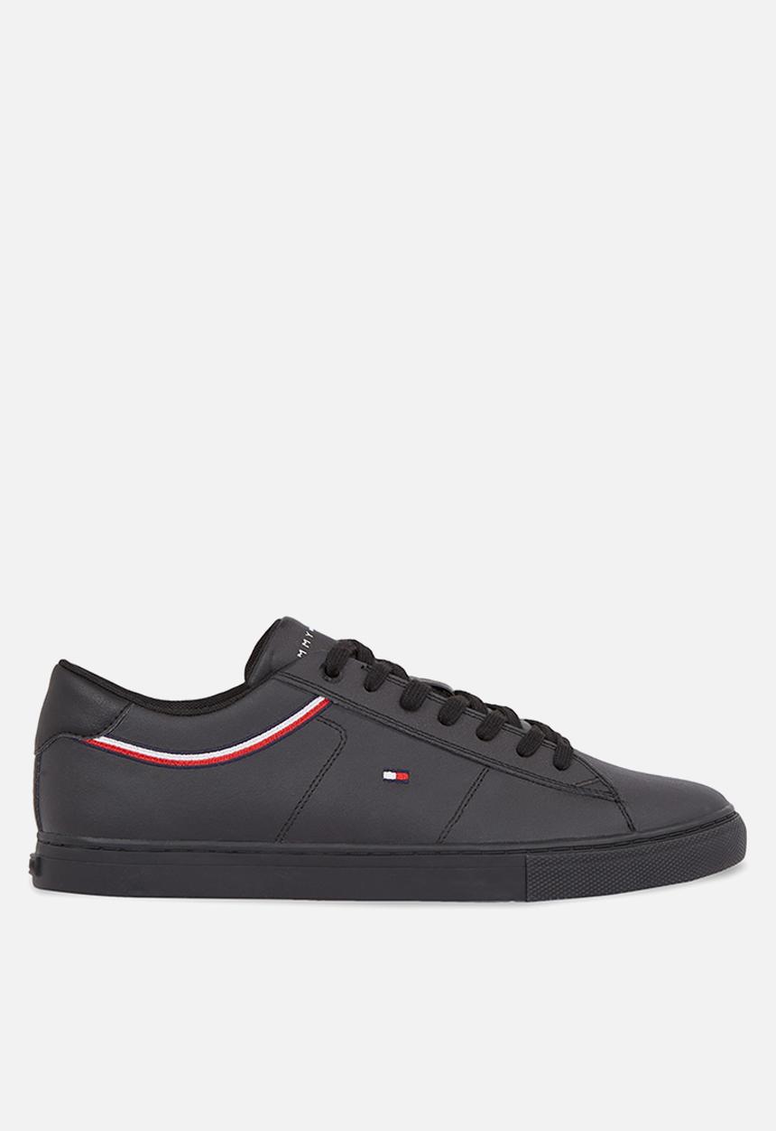 Tommy Hilfiger - Essential leather sneaker detail - black