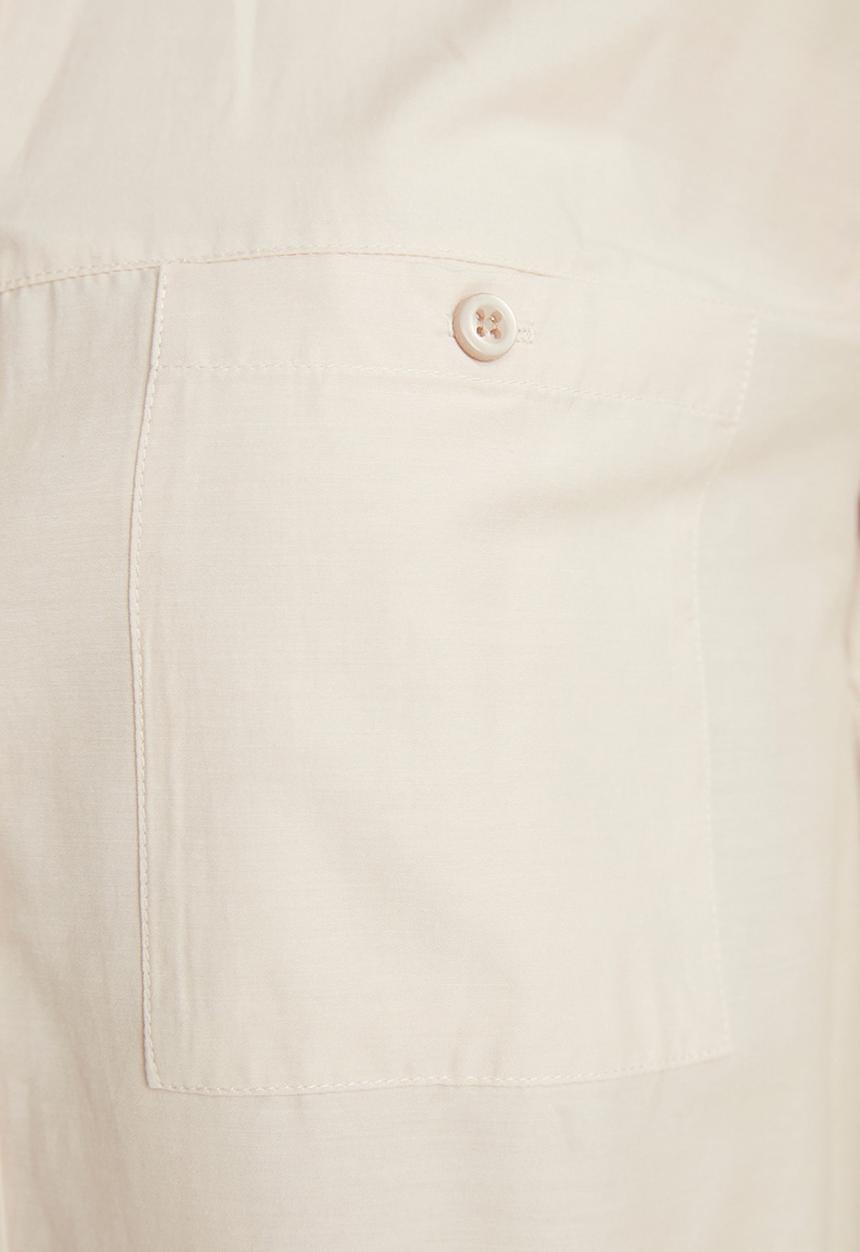 Trendyol - Modest puff sleeve shirt - powder pink