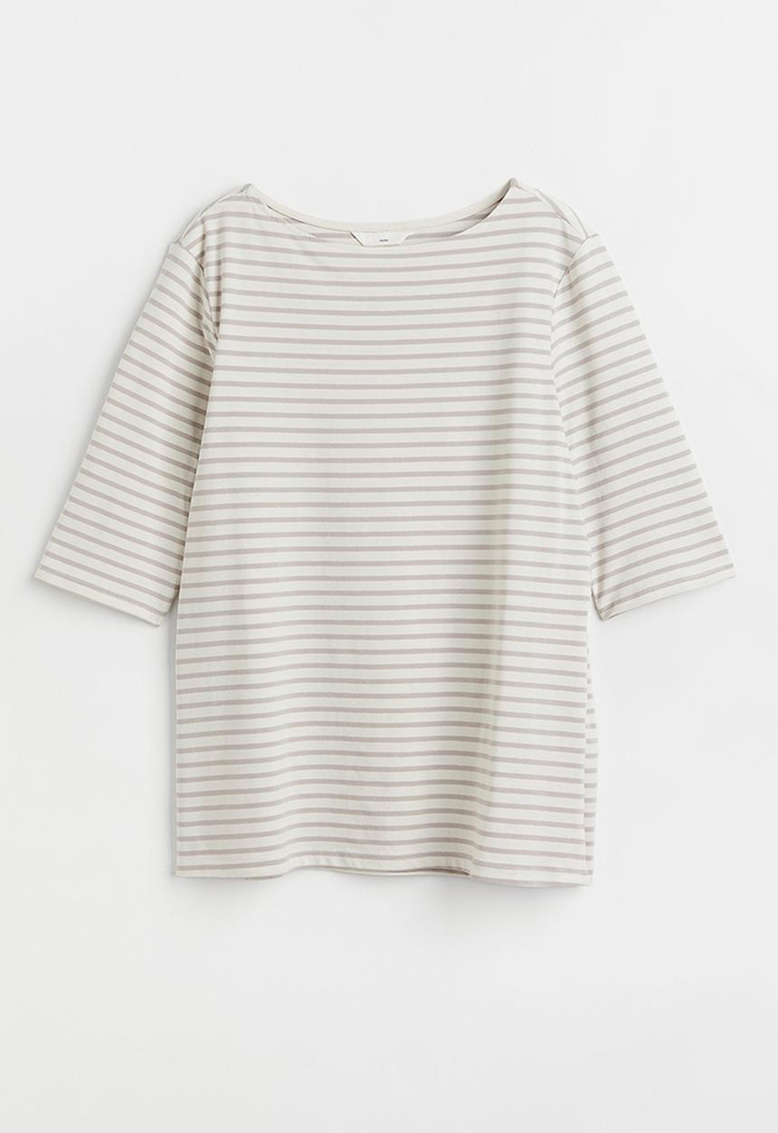 H&M - Mama cotton jersey nursing top - multi,white