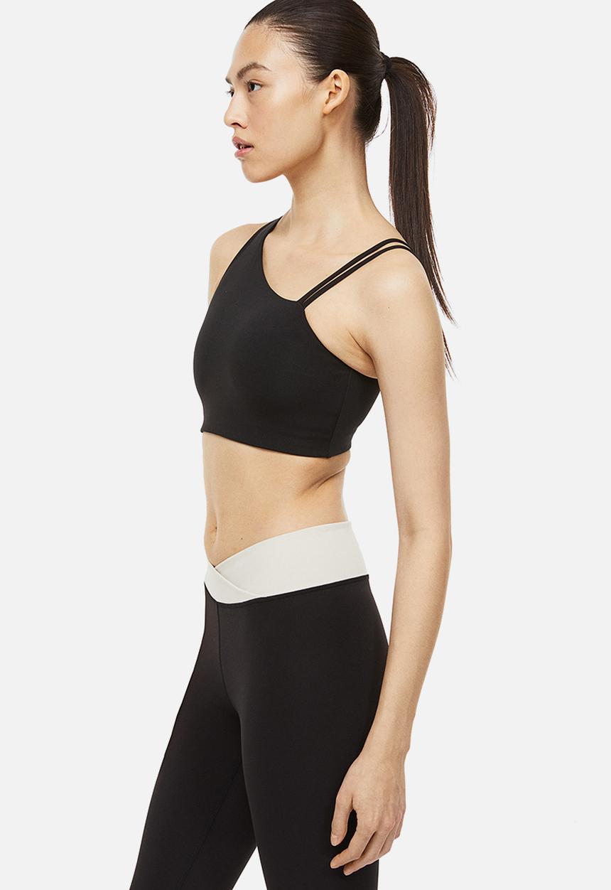 H&M - Drymove™ light support sports bra - black