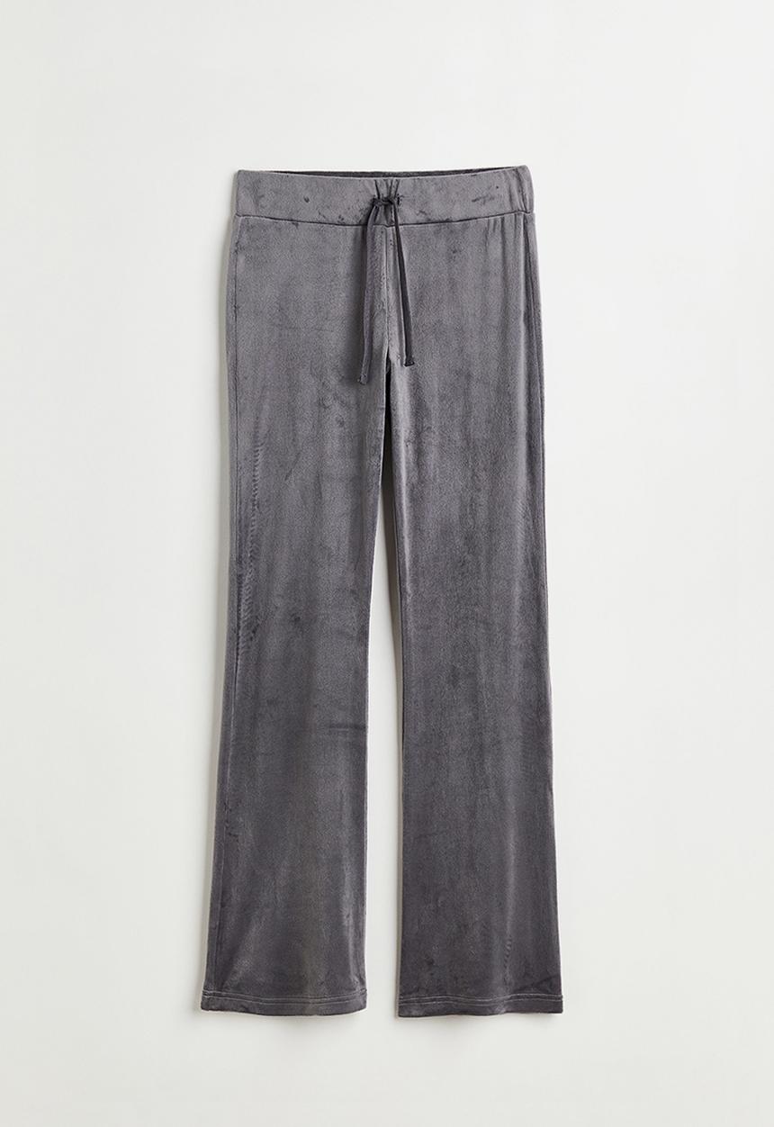 H&M - Velour trousers - dark grey