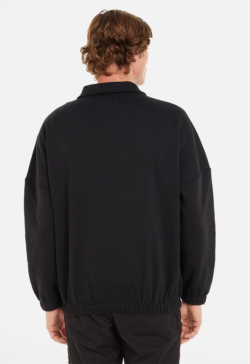 Calvin Klein - Bold logo colorblock zip hwk - ck black