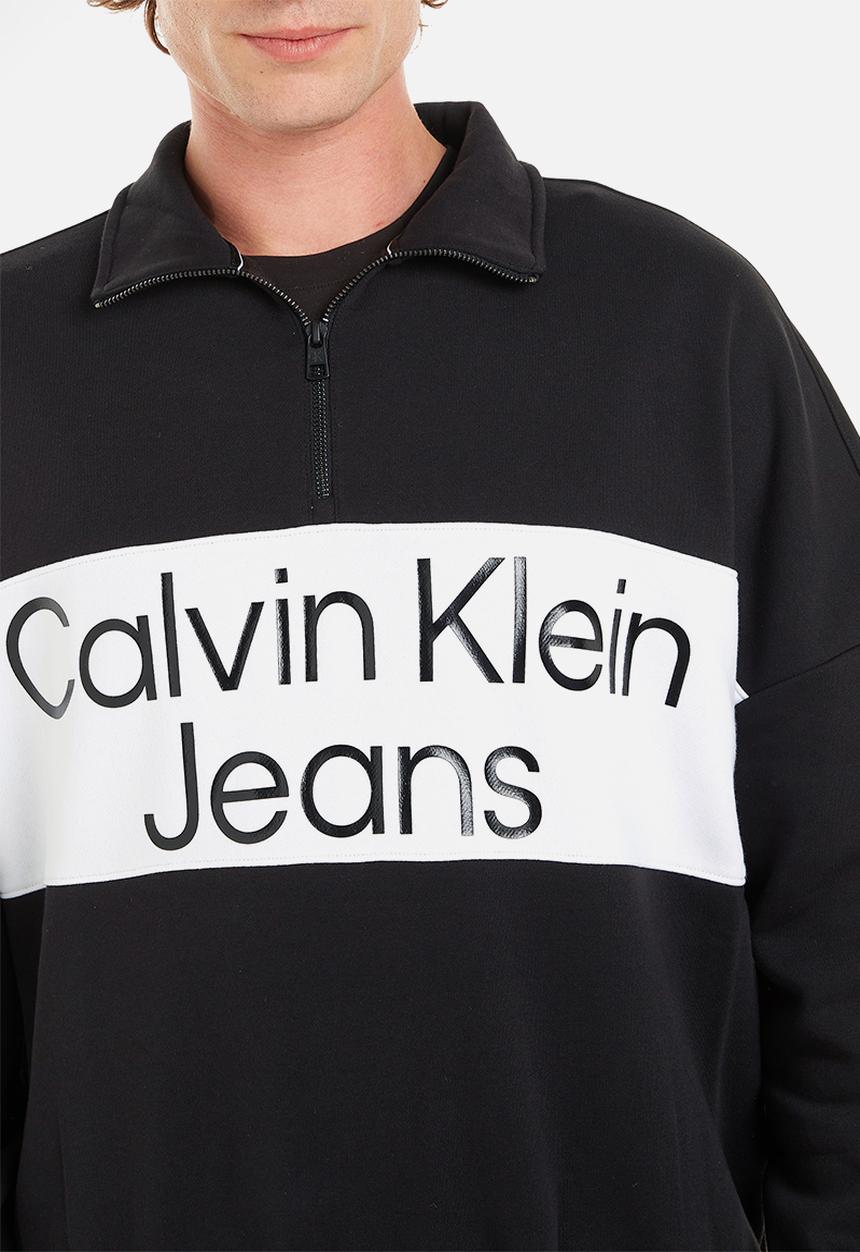 Calvin Klein - Bold logo colorblock zip hwk - ck black