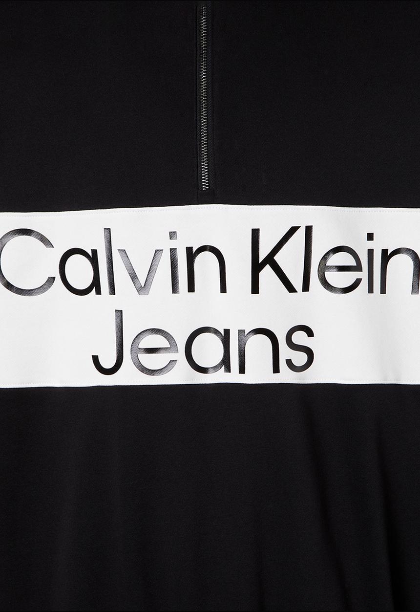 Calvin Klein - Bold logo colorblock zip hwk - ck black