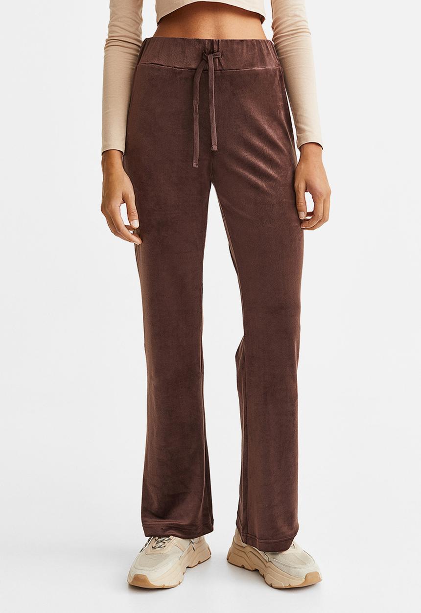H&M - Velour trousers - dark brown