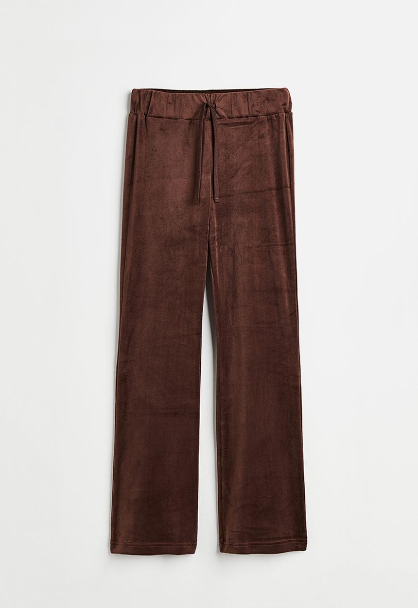 H&M - Velour trousers - dark brown