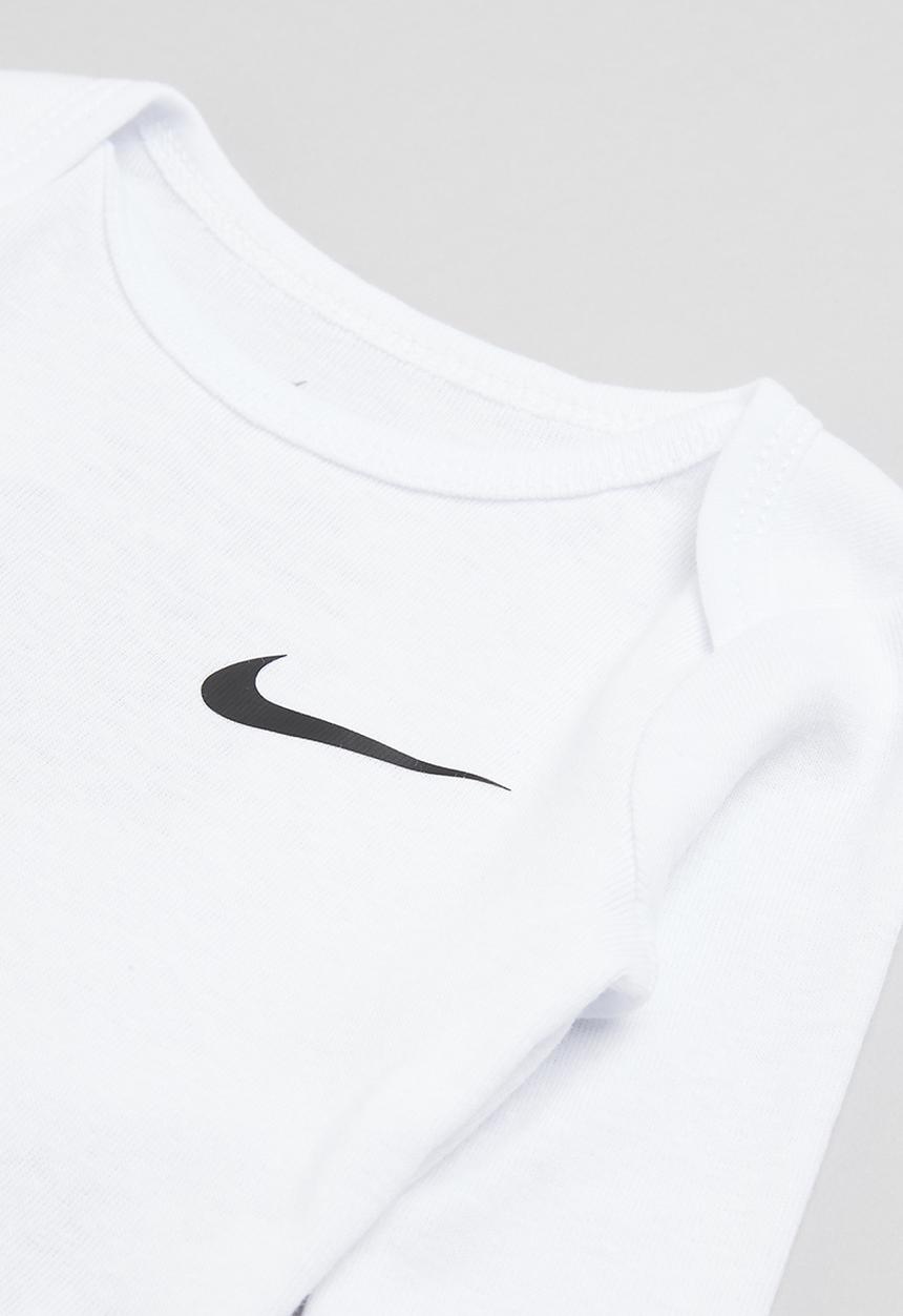 Nike - Nkn essentials 3pk long sleeve bodysuit - white