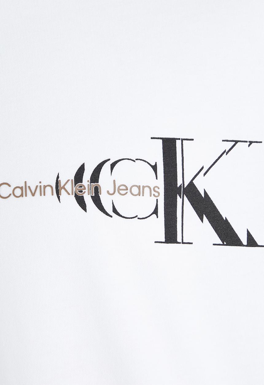 Calvin Klein - Glitched monologo back tee - bright white