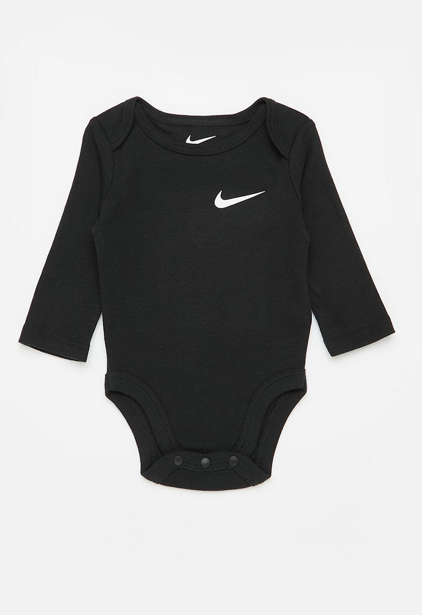 Nike - Nkn essentials 3pk long sleeve bodysuit - dark grey heather