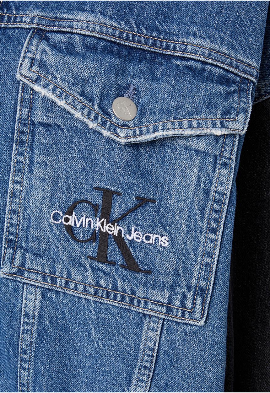 Calvin Klein - Extreme oversize crop denim jacket - denim dark