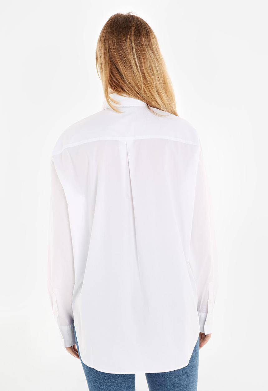 Calvin Klein - Monologo relaxed shirt - bright white