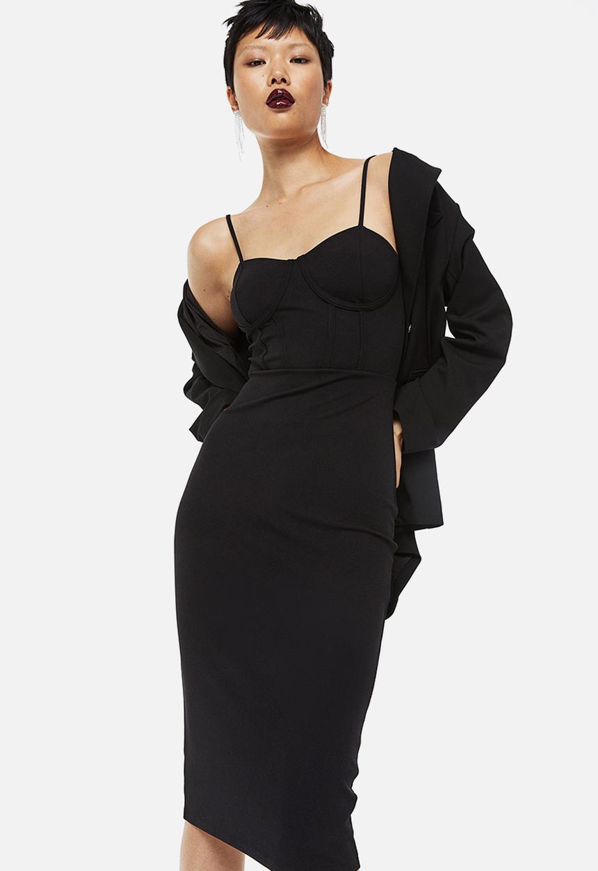 H&M - Jersey bodycon dress - black
