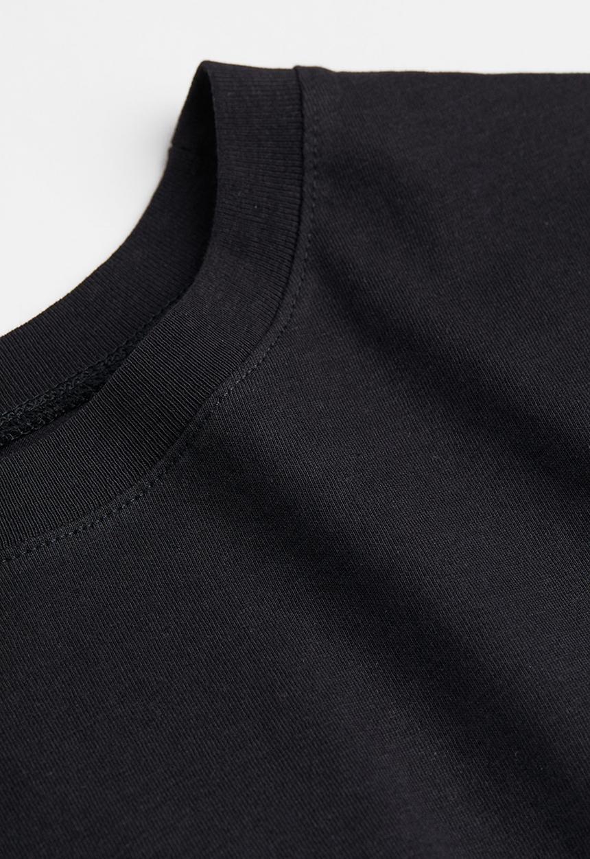 H&M - Cotton T-shirt - black