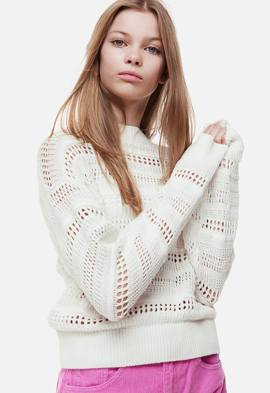 H&M - Crochet-look jumper - white