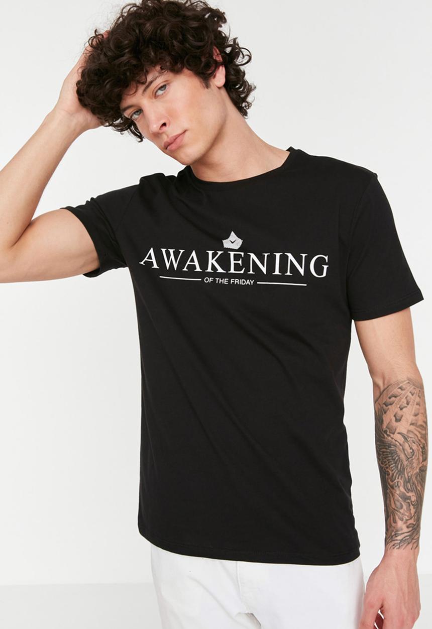 Trendyol - Awakening T-shirt - black
