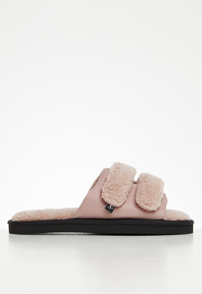 Calvin Klein - Home slide velcro shearling - adobe rose