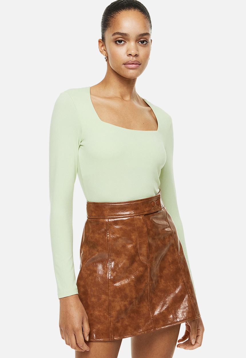 H&M - Long-sleeved jersey top - light green